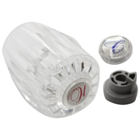 Thrifco Plumbing Large Acrylic T/S Handle for Valley II Faucets with Hold and Co 4402586